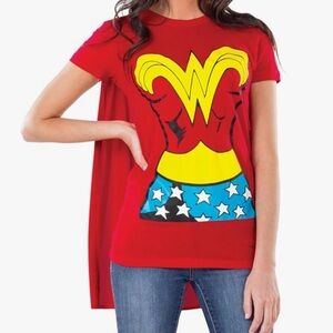 Women’s Wonder Woman Shirt and Cape Costume
